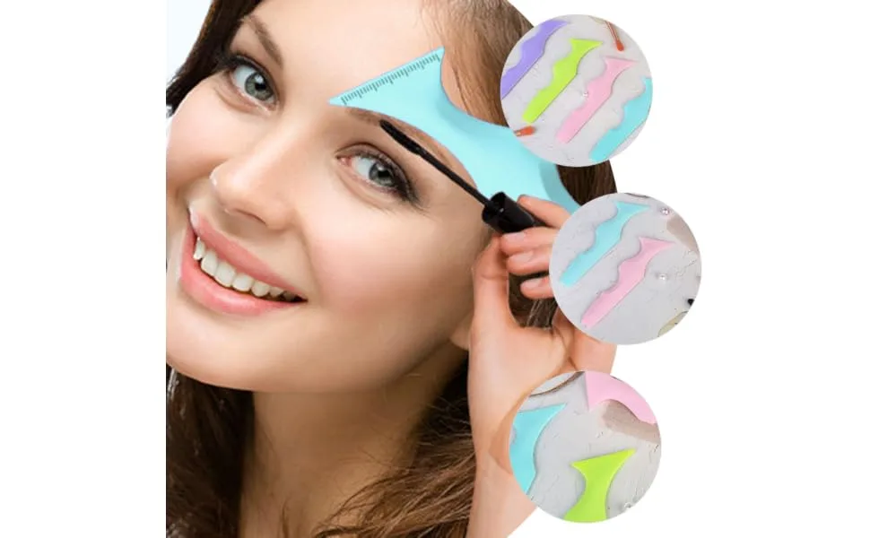 VILLFUL 2pcs Silicone Beauty Ruler Eyelash Mascara Eyelash Tool Eyeliner Silicone Stencil Make up Applicator - product information 3