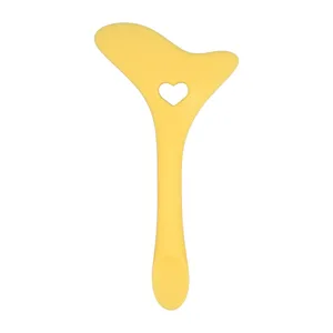Reusable Aid with Cream Applicator Silicone Eye Makeup Tool for Drawing Eyeshadow Mascara Application - Versatile Eye Beauty Tool (Yellow) - product information 2
