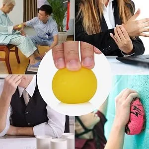 Ejoyous Squeeze Balls Silicone Hand Squeeze Ball for Hand Therapy Exercise Arthritis Wrist Carpal Tunnel Stress(Blue) - Grip Ball