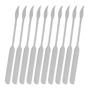Jauarta 10PCS Makeup Spatula Tool Stainless Steel Double Ended Foundation Spatula for Makeup Accessories - 1410220165011-2