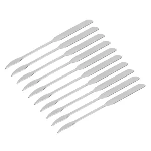 Jauarta 10PCS Makeup Spatula Tool Stainless Steel Double Ended Foundation Spatula for Makeup Accessories - 1410220165011-3
