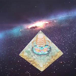 BORDSTRACT 6cm Energy Generator Orgonite Pyramid Healing Crystal Pyramid for Positive Energy Meditation Spiritual Awakening - POSITIVE ENERGY GENERATOR