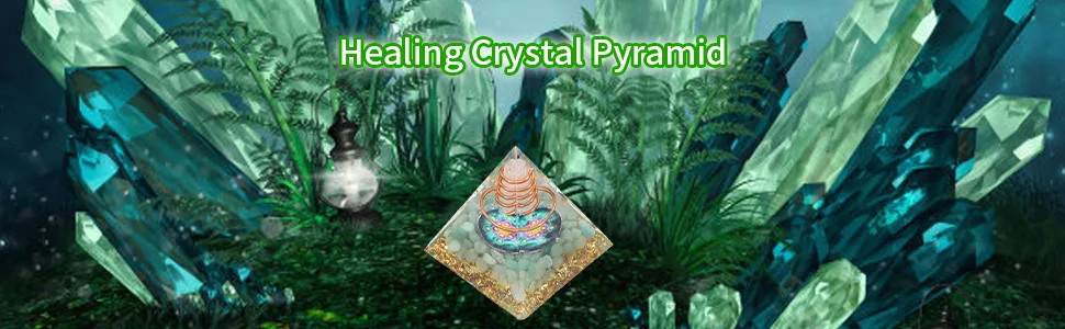 BORDSTRACT 6cm Energy Generator Orgonite Pyramid Healing Crystal Pyramid for Positive Energy Meditation Spiritual Awakening - pyramid