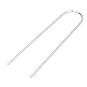 4 Pcs U Shaped Nail Tent Ground Staple High Hardness Stainless Steel Garden Pegs Securing Lawn Supplies - 3116210061811-3