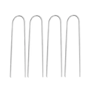 4 Pcs U Shaped Nail Tent Ground Staple High Hardness Stainless Steel Garden Pegs Securing Lawn Supplies - product information 2