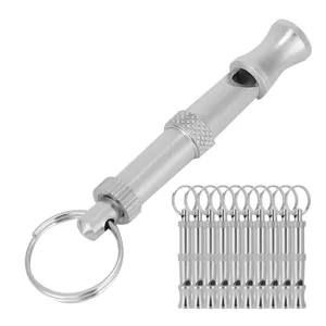10PCS Dog Training Whistle Professional Adjustable Pitch Stainless Steel Pet Whistle for Recall and Stop Training and Pet Behavior Control - 2110200065011-2