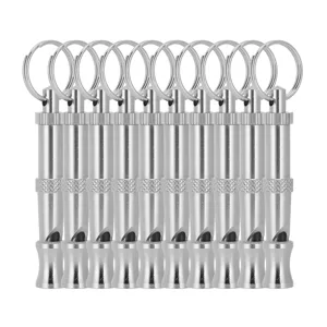 10PCS Dog Training Whistle Professional Adjustable Pitch Stainless Steel Pet Whistle for Recall and Stop Training and Pet Behavior Control - 2110200065011-3