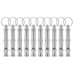 10PCS Dog Training Whistle Professional Adjustable Pitch Stainless Steel Pet Whistle for Recall and Stop Training and Pet Behavior Control - product information 2