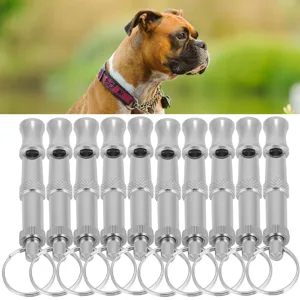 10PCS Dog Training Whistle Professional Adjustable Pitch Stainless Steel Pet Whistle for Recall and Stop Training and Pet Behavior Control - product information 6