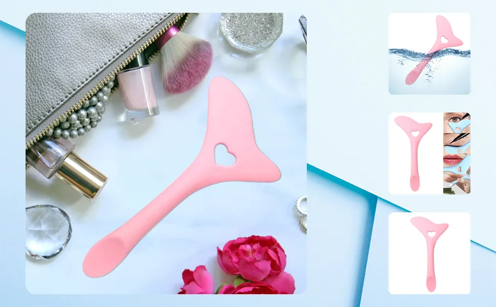 Silicone Aid Stencils Wing Tips Reusable Silicone Tool Mascara Drawing Aid Makeup Tool Applicator Tool () - 10347761-1