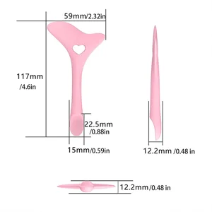 Silicone Aid Stencils Wing Tips Reusable Silicone Tool Mascara Drawing Aid Makeup Tool Applicator Tool () - 10347761-3
