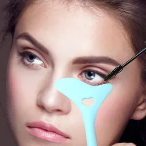 Silicone Aid Stencils Wing Tips Reusable Silicone Tool Mascara Drawing Aid Makeup Tool Applicator Tool (blue) - 10347763-2