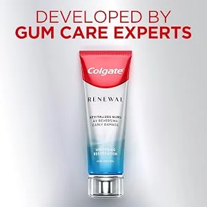 Colgate Renewal Gum Toothpaste for Gum Health, Teeth Whitening Restoration, Cool Mint Gel - 3 Ounce (Pack of 2) - Whitening
