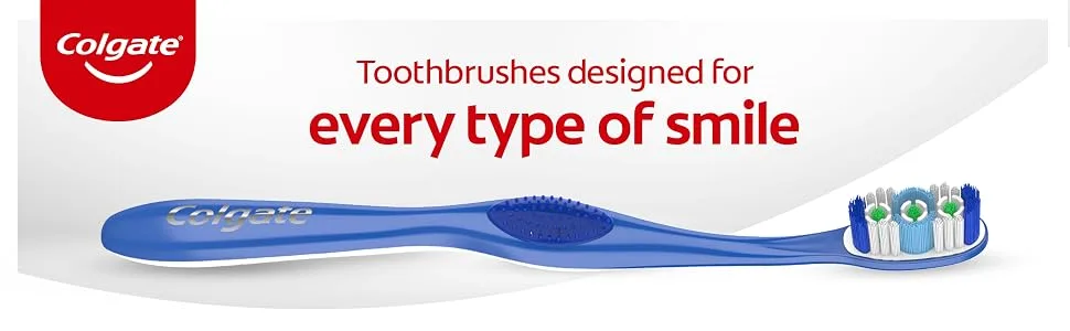 Colgate 360 Adult Toothbrush, 4 Count (Pack of 1) Medium 4 Count (Pack of 1) - 360 MTB