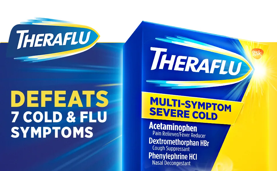 Cold Medicine, Long-relief - Theraflu Multi-Symptom Severe Cold