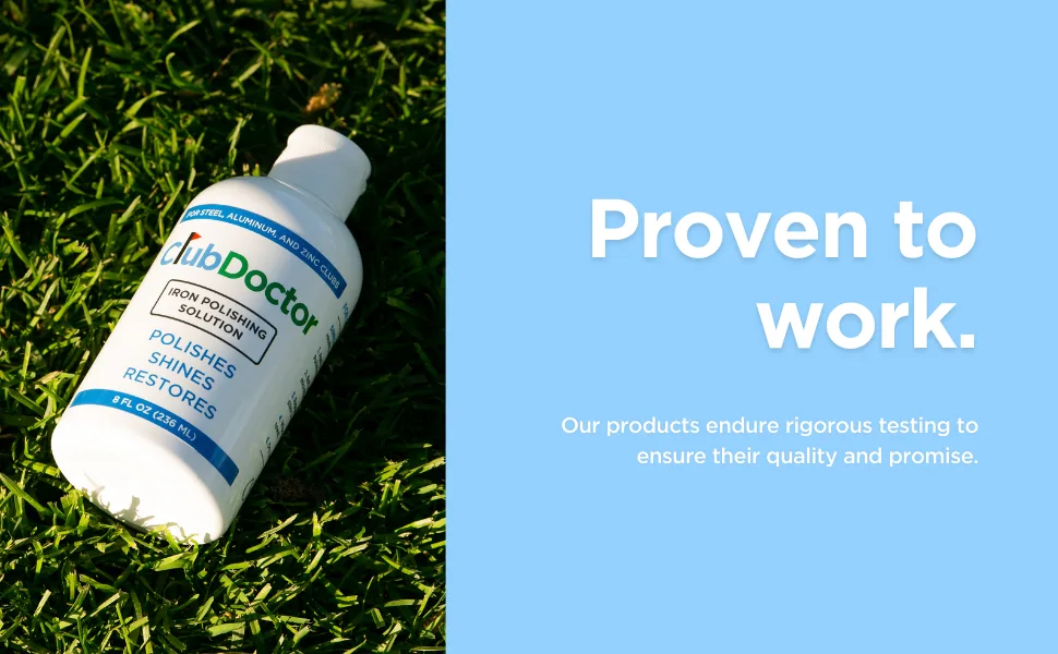 Club Doctor - Iron Polishing Solution - Golf Club Polish - Buff, Shine, Restore - Remove Scratches, Scuffs, and Rust - Improve Confidence - Golf Bag Essential - 8 oz - IPSA+CONTENT6