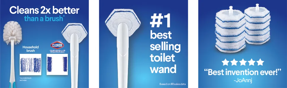 Clorox ToiletWand Disinfecting Refills, Rainforest Rush, 30 Count (Pack of 1) - image
