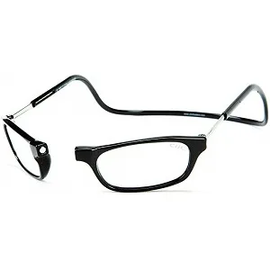 CliC Magnetic Reading Glasses (Long Temples), Computer Readers, Replaceable Lens, Original Long, (Black, 2.50 Magnification) Black 2.5 x - product information 1