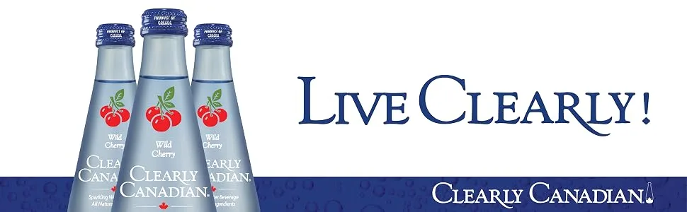 Clearly Canadian Wild Cherry Sparkling Spring Water Beverage, Natural & Carbonated, Flavored Seltzer Water, 1 Case (12 Bottles x 325mL) - clearly canadian wild cherry