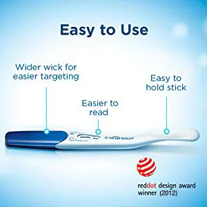 Clearblue Ovulation Complete Starter Kit, 10 Ovulation Tests and 1 Pregnancy Test - Easy to Use, Wider wick for easier targeting, 2012 reddot award winner