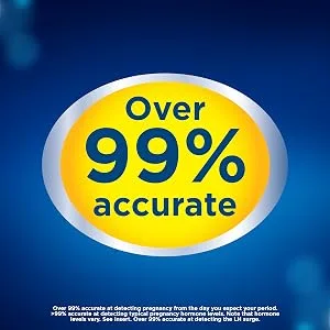 Clearblue Digital Ovulation Predictor Kit, Featuring Ovulation Test with Digital Results, 20 Digital Ovulation Tests 20 Ovulation Tests - Blue background with yellow circle - Over 99% accurate