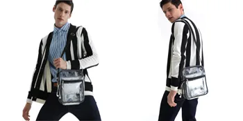 Clear Messenger Bag for Work & Business Travel for Men & Women,Stadium Approved ,Cross-Body Shoulder Bag Black - product information 5