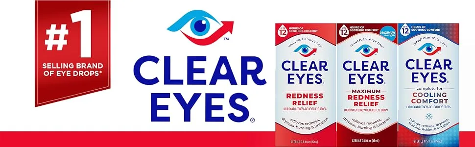 Clear Eyes Maximum Redness Relief Eye Drops - 1 oz 1 Fl Oz (Pack of 1) Maximum Redness Relief - Clear Eyes Redness Relief