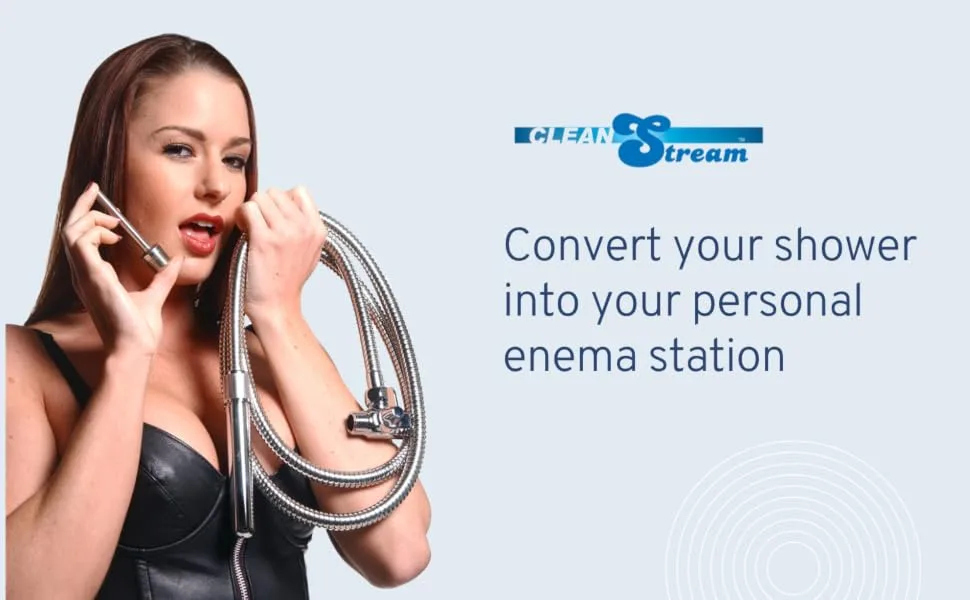 Cleanstream Shower Enema System 4 Piece Set - cleanstream clean stream enema bidet for men women couples anal colon butt cleaner shower
