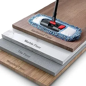 CLEANHOME Dust Mop for Floor Cleaning Microfiber Professional Dry & Wet Flat Mops for Tile Floors with a Extra Chenille Refill Mopping Pad for Hardwood,Tile,Marble Floor - product information 4