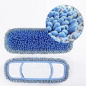 CLEANHOME Dust Mop for Floor Cleaning Microfiber Professional Dry & Wet Flat Mops for Tile Floors with a Extra Chenille Refill Mopping Pad for Hardwood,Tile,Marble Floor - product information 7