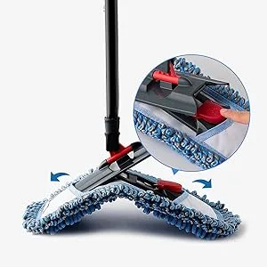 CLEANHOME Dust Mop for Floor Cleaning Microfiber Professional Dry & Wet Flat Mops for Tile Floors with a Extra Chenille Refill Mopping Pad for Hardwood,Tile,Marble Floor - product information 9
