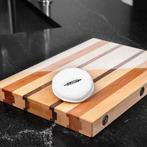 CLARK'S Cutting Board Care Gift Set - Cutting Board Soap, Oil, Wax, and Buffing Pad. Enriched with Orange & Lemon Oils. Small Sizes for a Big Impact! - cutting board wax
