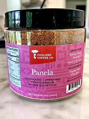 Civilized Coffee Panela Molida, Unrefined Natural Brown Sugar Granules, Colombian Pilloncillo (12 oz) - Panela unrefined sugar for baking - Civilized Coffee
