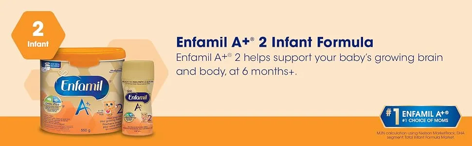 Enfamil A+ 2 Infant Formula Concentrated Liquid 385mL 12 cans - Enfamil