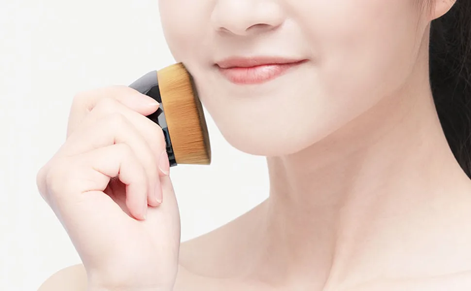 Foundation Brush Flat Makeup Brush for Face Lightweight Flawless Cosmetic Brush Cream Blush Liquid Powder Brush with Protective Case - foundation brush