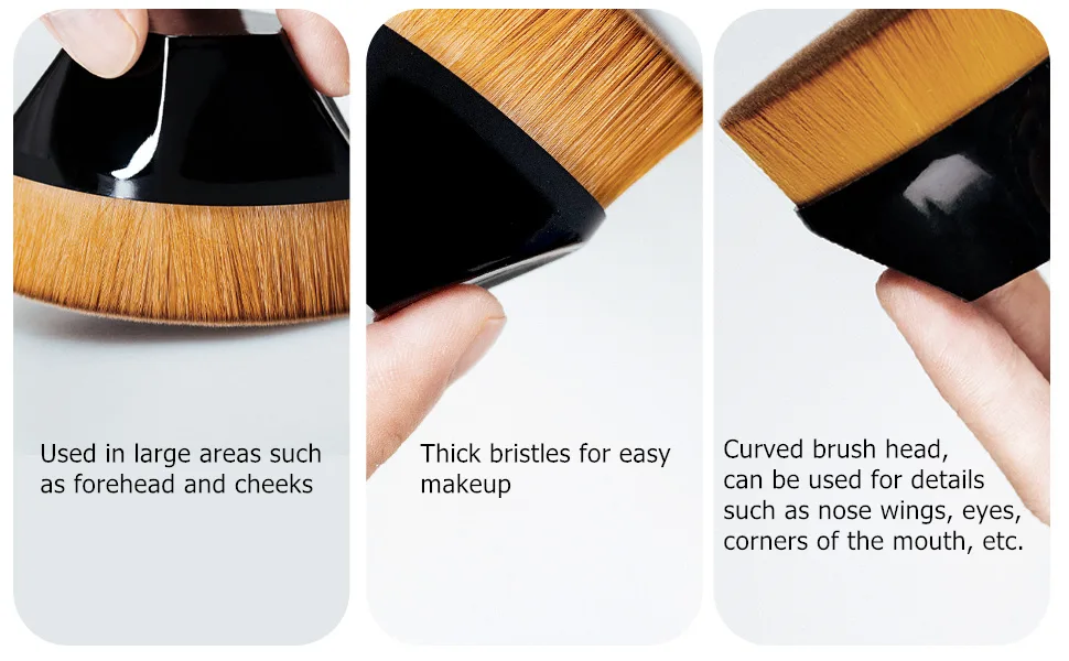 Foundation Brush Flat Makeup Brush for Face Lightweight Flawless Cosmetic Brush Cream Blush Liquid Powder Brush with Protective Case - foundation brush