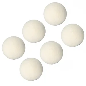 Drying Ball Reduce Static Electricity 6 Pcs Dehumidify High Density Wool Laundry Balls for Clothes Washing (5cm) - 1210230041112-3