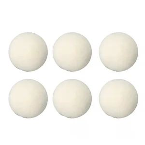 Drying Ball Reduce Static Electricity 6 Pcs Dehumidify High Density Wool Laundry Balls for Clothes Washing (5cm) - product information 2