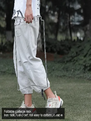 Trash Bags Holder Stand Outdoors Portable Trash Bag Rack Folding Garbage Holder Stand for Camping Picnic BBQ Camping Recycling Suitable in Bedroom Kitchen - B091V5MC65 ?????