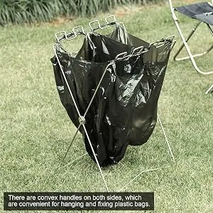 Trash Bags Holder Stand Outdoors Portable Trash Bag Rack Folding Garbage Holder Stand for Camping Picnic BBQ Camping Recycling Suitable in Bedroom Kitchen - B091V5MC65 ?????