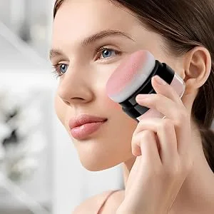 for Cheeks Soft Air C Natural Blusher for Cheeks - PoPowder Long-Wearing Matte Face Blusher for Dating Parties Frifer Orange Powder - Comes with Puff Design