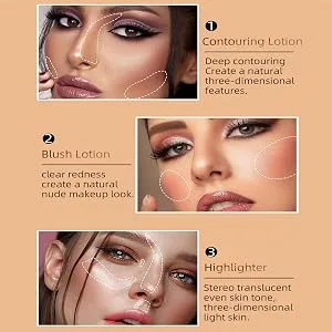 Wand - Multifunctional Liquid Contouring with Cushion Applicator | Lightweight Natural Super Silky Face Makeup Product for Lip Cheek Frifer 03 Cherry Red - Cushion Applicator Liquid Blush Wand only
