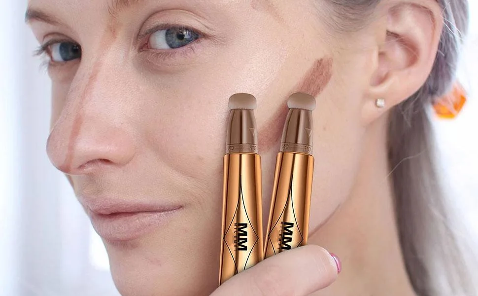 Wand - Multifunctional Liquid Contouring with Cushion Applicator | Lightweight Natural Super Silky Face Makeup Product for Lip Cheek Frifer 03 Cherry Red - Highlighter Wand - Contouring Blush with Cushion Applicator - Silky Lightweight Body Face Makeup