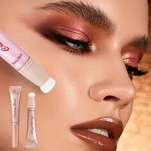 Contouring Blushes Stick Blushes Cream Stick With Sponge Head Highlighter Stick Cheek Liquid Highlighter Pearlescent For Eyes Frifer #08 - Healthy Ingredients