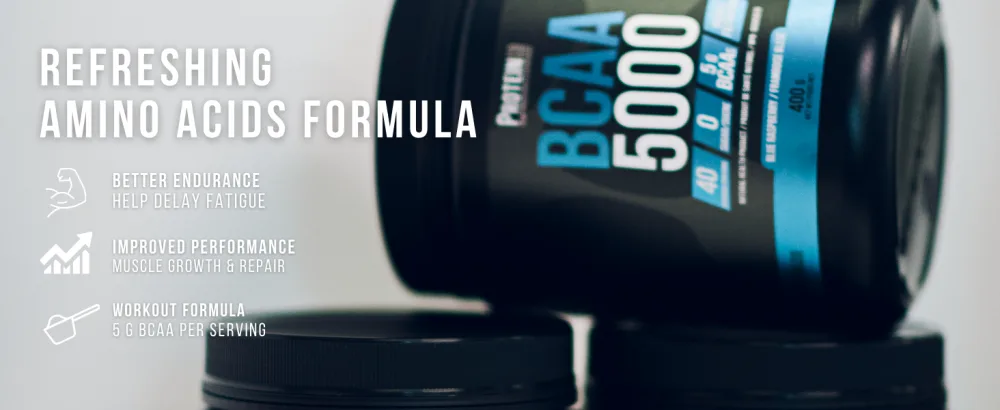 ProteinCo | BCAA 5000 | 5g of BCAA | Branched Chain Amino Acids | 42 servings | Blue Raspberry Blue Raspberry 400 G - BCAA 5000 Amino acids