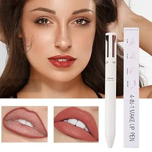 4 in 1 Makeup - Multi-Use Portable Brow | Contour Smooth to Glide and Compact for Travel Comes with Eyeliner Brow Lipliner and Highlighter Frifer White - Seamless Eye Transformation