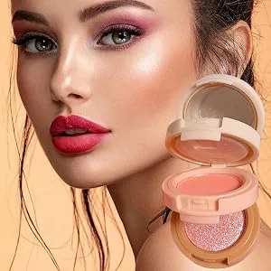Powder Blush | 3-Color Blush Palette | Multi-Layer Waterproof Matte Long Lasting Blushes Mattes & Highlights Women Makeup Set Kit Frifer 2# Milk Peach - Mild Formula The natural color fits