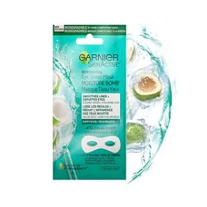 GARNIER Skinactive Moisture Bomb Energizing Eye Sheet Mask - with Coconut Water 6 Grams Reduces Eye Puffiness - coconut eye mask