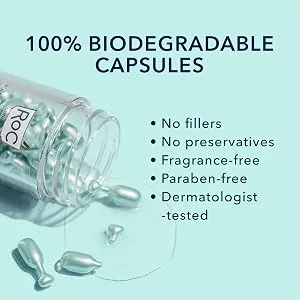 RoC Multi Correxion Hydrate + Plump Serum Capsules 3% Hyaluronic Acid Paraben Free 30 Individual Capsules Unscented 10.25ML - THE ROC DIFFERENCE