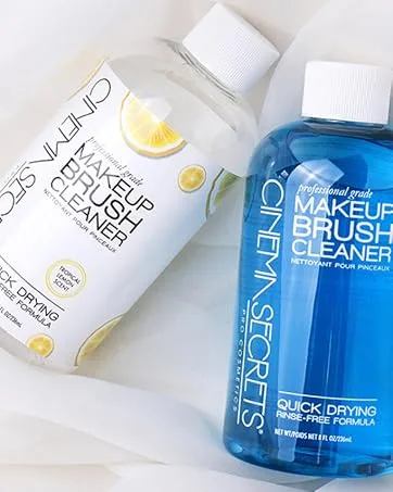 Cinema Secrets Professional Makeup Brush Cleaner, 32 oz - Original Blue & Tropical Lemon Brush Cleaners